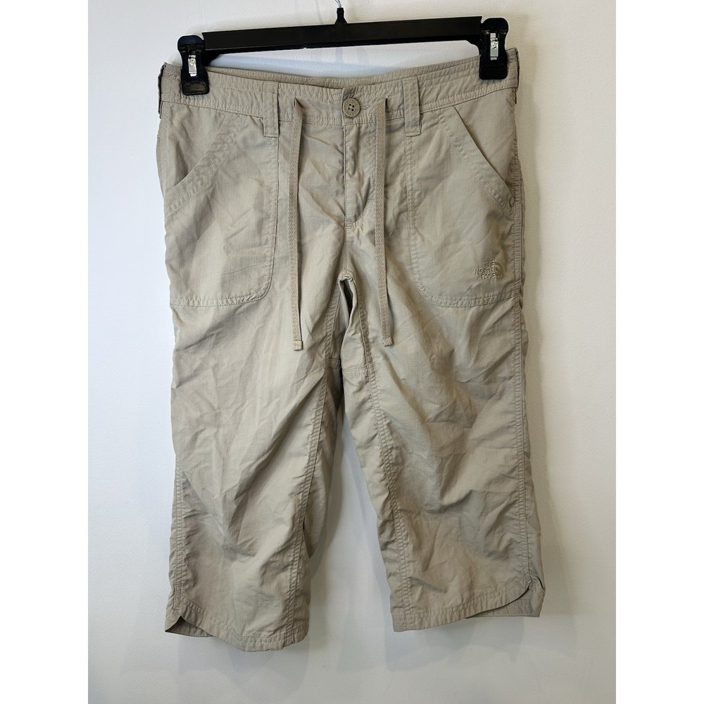 The North Face Women's Hiking‎ Capri Pants Size 4 Beige Lightweight Nylon
